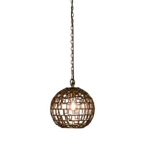 Mondrian 1 Light Pendant Small Antique Brass - ZAF11222