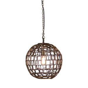 Mondrian 1 Light Pendant Medium Antique Brass - ZAF11223