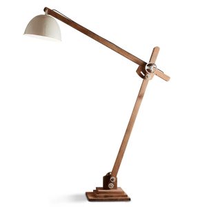 Archie 1 Light Floor Lamp Natural / White - ZAF12062