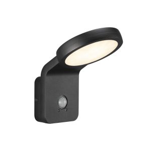 Marina 10W LED Wall Light with Sensor Black / Warm White - 46831003