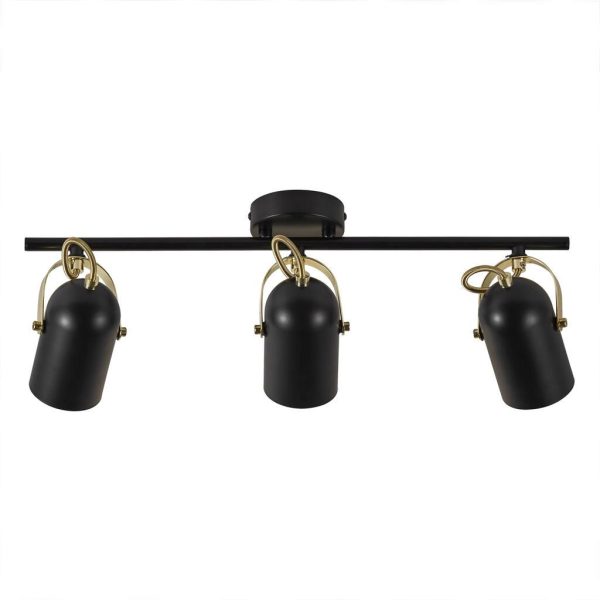 Lotus 3 Light E14 Spotlight Black / Brass - 50120103