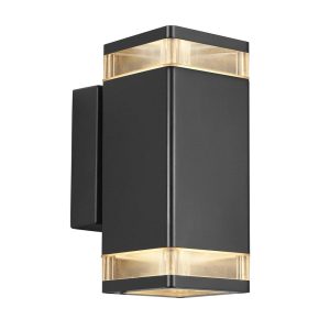 Elm 240V GU10 Up & Down Wall Light Black - 45331003