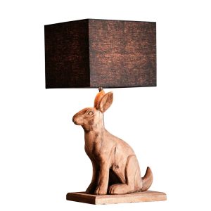 Garfunkel Wooden Rabbit Table Lamp Large Weather Barn - KITZAF14130