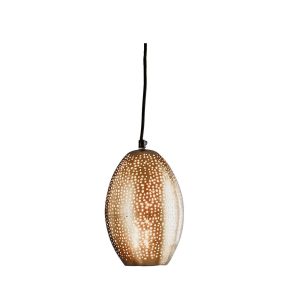 Stella 1 Light Perforated Balloon Pendant Nickel - ZAF11095