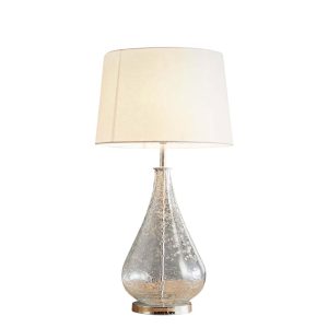 Lustre Teardrop Stone Effect Glass Table Lamp Clear - KITZAF14111