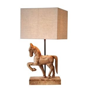 Bonnie Wooden Horse Table Lamp Small Weather Barn - KITZAF14148