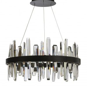 Acien 49W LED Round Pendant Black / Cool White - ACIEN-Round Black