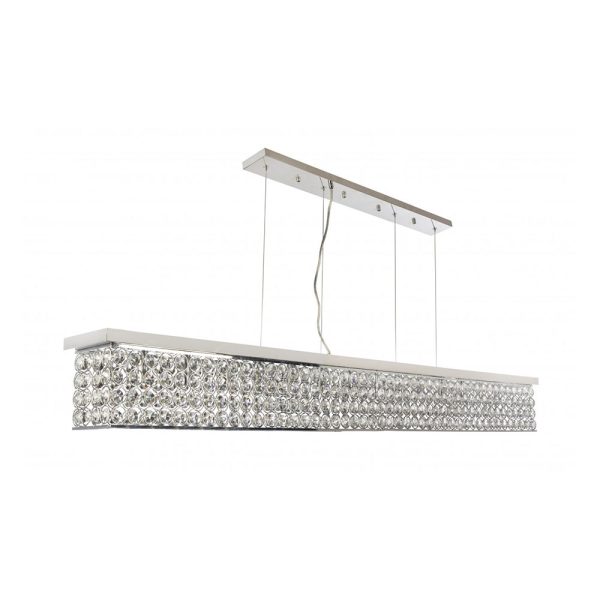 Bion 14 Light Crystal Pendant Chrome - BION-14 Chrome