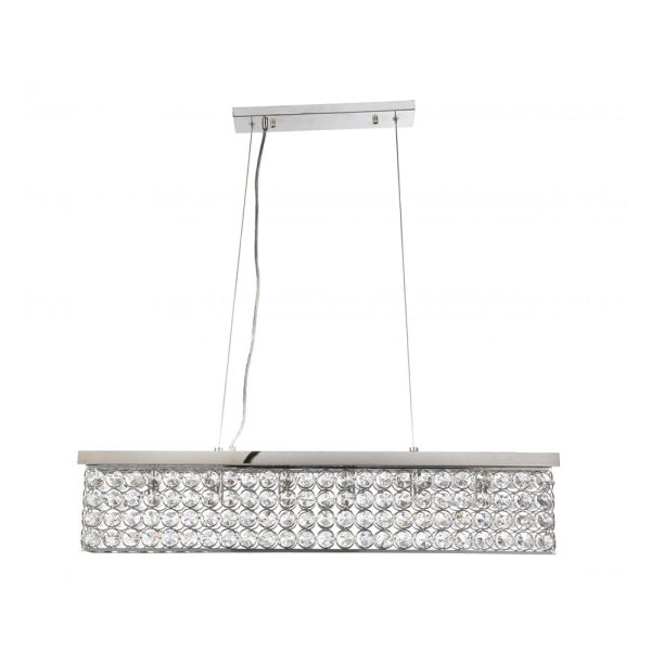 Bion 6 Light Crystal Pendant Chrome - BION-6 Chrome