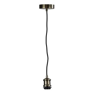 Albany 1 Light Cloth Ceiling Light Suspension Antique Brass - OL69321AB