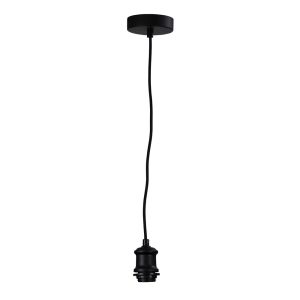 Albany 1 Light Cloth Ceiling Light Suspension Black - OL69321BK