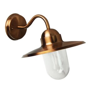 Alley 1 Light Exterior Industrial Wall Light Copper - OL7880CO