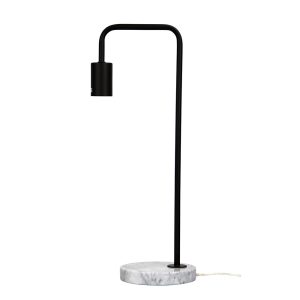 Ville Scandi Table Lamp With Marble Base Black - OL93731BK