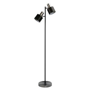 Ari 2 Light Floor Lamp Brushed Chrome - SL98787/2BC