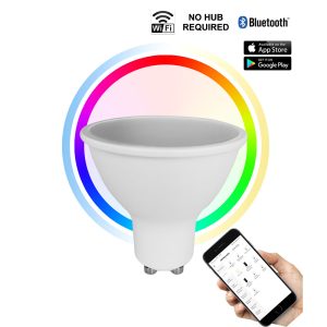 Smart 5W LED GU10 Dimmable TRI-CCT + RGB - SMTGU101