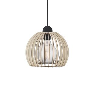 Chino 1 Light Pendant Small Wood - 84823014