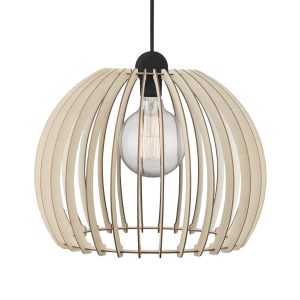 Chino 1 Light Pendant Large Wood - 84843014