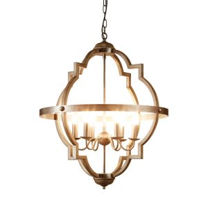 Hyatt 6 Light Pendant Extra Large Rust Brown - ELZR74304XL