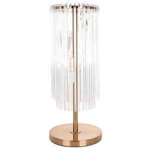 Zara 2 Light Table Lamp Brass - 12273