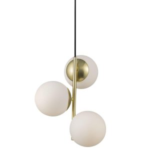 Lilly 3 Light Pedant Brass / Opal - 48603035