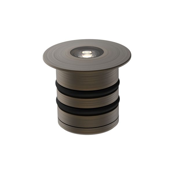 Lumena Micro Recessed 2W 50° LED Decklight Aged Brass / Brass / Red - AQL-152-B3-X002RD50Q