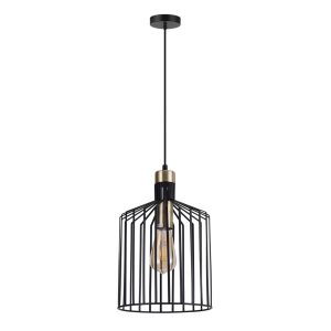 Ashley 1 Light Pendant Medium Black / Antique Brass - 22509