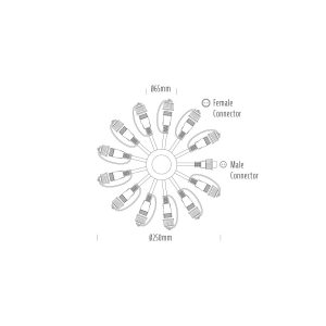 Faily Lights Circle Connector 12-Way - AQF-FL-C12