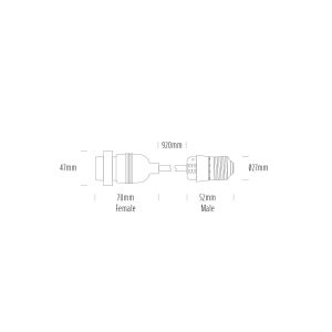 Festoon Lights LED 24V AC/DC 920mm Variable Cable Length Dropper - AQF-D-100