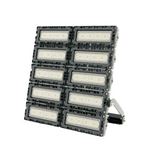 High Power 1000W 15° LED Floodlight Black / Warm White - AQL-931-F10003015S