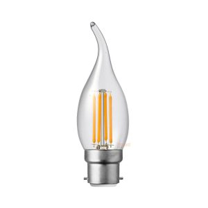 Filament Clear Flame Candle LED 4W B22 Dimmable / Warm White - F422-C35T-C-27K