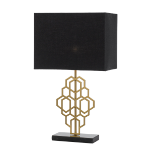 Akron Table Lamp Small Antique Gold / Black - AKRON TLS-BKAG