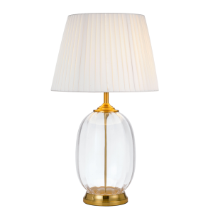 Perla Table Lamp Antique Gold / Clear - PERLA TL-IVCL