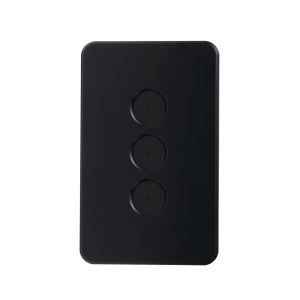 Pixie Ambience 5 Gang Face Plate Only Semi Gloss Black - SWAC5SGB