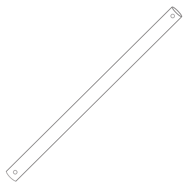 Loft Downrod 900mm / 36" Brushed Steel - CFDR3BS