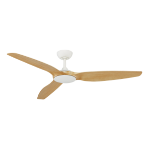 Flume 60" AC Ceiling Fan Matt White / Natural - FLU60MWNA