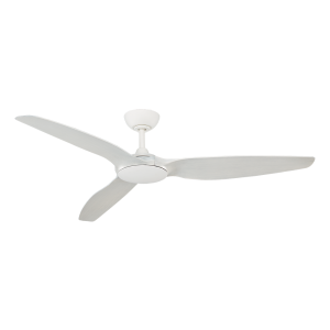 Flume 60" AC Ceiling Fan Matt White / White Wash - FLU60MWWW