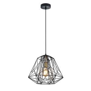 Marte Iron Cage Pendant Black / Brass - MARTE1