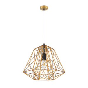 Marte Iron Cage Pendant Matt Gold / Black - MARTE2