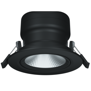 Coolum Plus 6W Centre Tilt Dimmable LED Downlight Black / Tri-Colour - S9167TC/BK