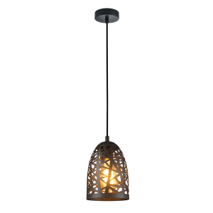 Interior Iron Cage Ellipse Pendant Light Black - ESCAMA1