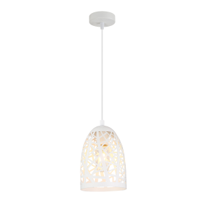 Interior Iron Cage Ellipse Pendant Light White - ESCAMA2