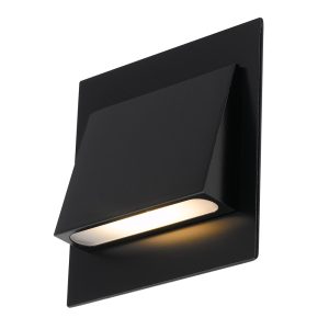 Brea 3 Watt Square LED Step Light Black / Warm White - BREA 3-BK83