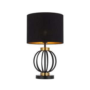 Grada Table Lamp Black / Antique Gold - GRADA TL-BKAG