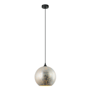 Interior 300mm Glass Pendant Satin Chrome - ROCHE2