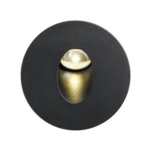 Snap 3 Watt Round LED Step Light Black / Cool White - Snap RD-BK