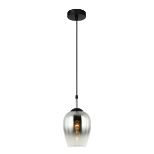 Interior Wine Glass Pendant Black / Chrome - VINUM1