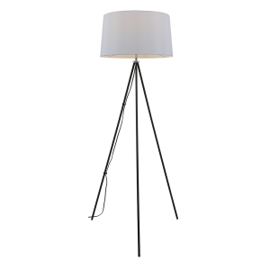 Anna Floor Lamp White / Dark Grey - ANNA FL-WHDGY