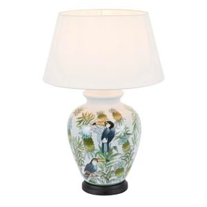 Saigon Table Lamp Green With Shade - EL12200