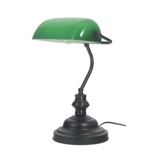 Bankers Touch Table Lamp Black - OL99458BK