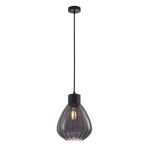 Interior Wine Glass Shape 1 Light Pendant Black Smoke - TULIP2